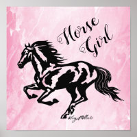 Poster Cheval Girl, Horse