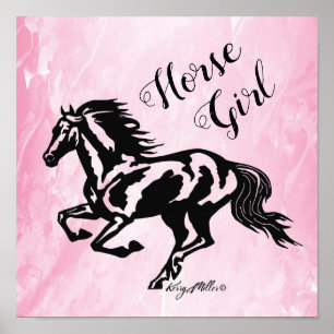 Poster Cheval Girl, Horse