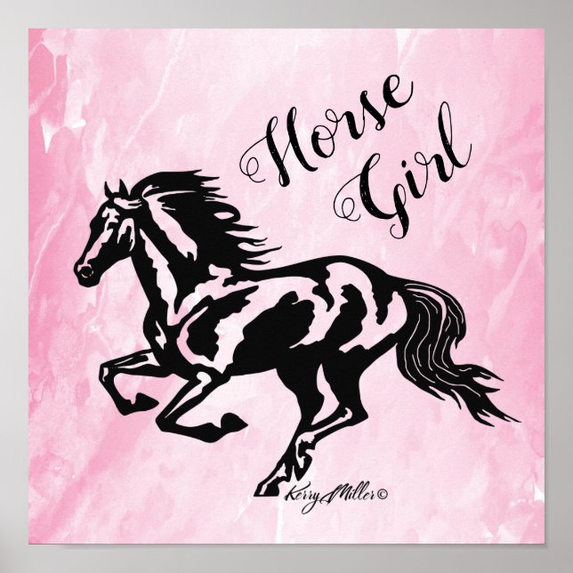 Poster Cheval Girl, Horse (Devant)