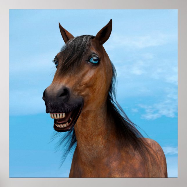 Poster Cheval heureux (Devant)
