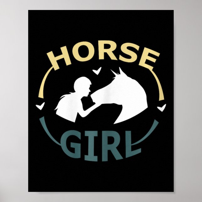 Poster Cheval Je Suis Un Cheval Fille Cheval Adulte Femme (Devant)