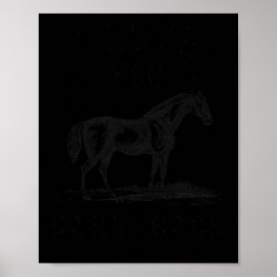 Poster Cheval Je T'Aime À La Grange Et Les Filles Dos Hor