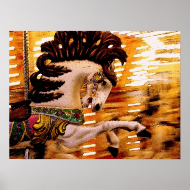 Poster Cheval joyeux et rond (Devant)