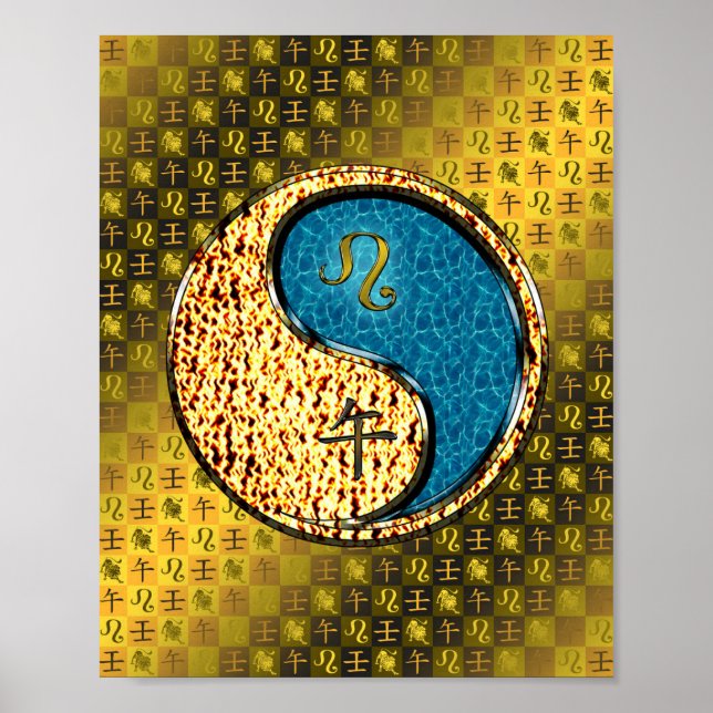 Poster Cheval Leo & Water (Devant)