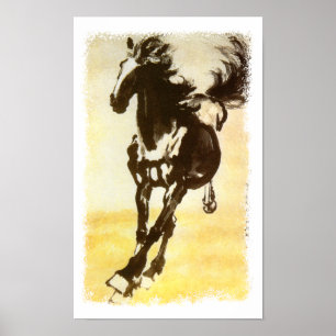 Poster Cheval noir