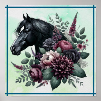 Poster Cheval noir