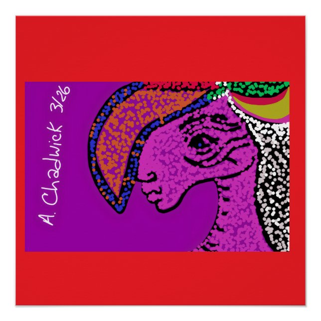 Poster Cheval Perle Tachetée (Devant)