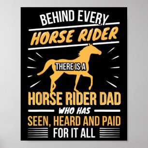 Poster Cheval Rider - Papa Papa Papa Papa Père Fille - Ho