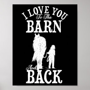 Poster Cheval Riding Lover Farmer Je T'Aime À La Grange A