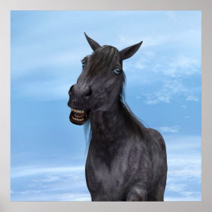 Poster Cheval souriant
