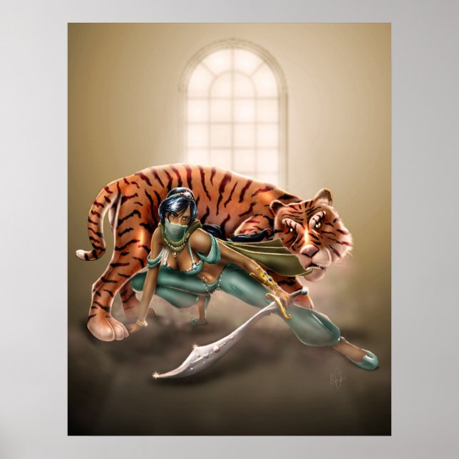 Poster Chevalier arabe (Devant)