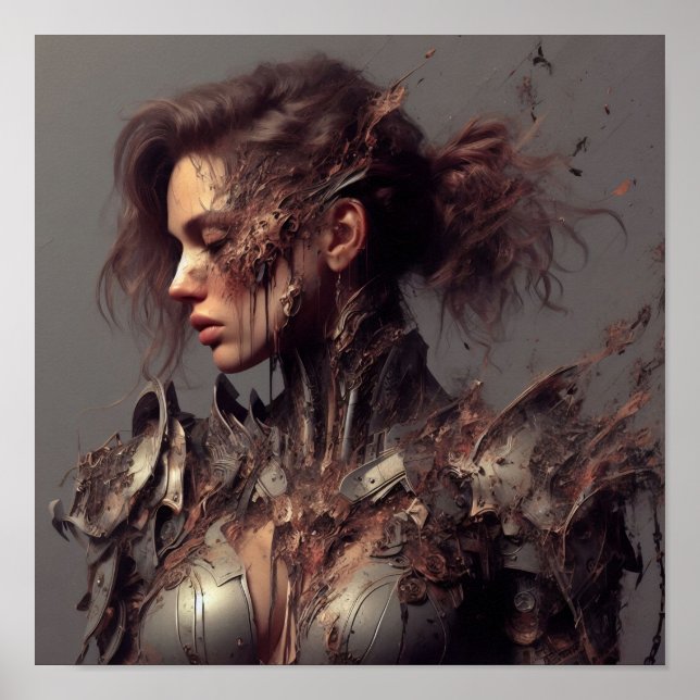 Poster Chevalier Femelle A.I. Caillée De Boue (Devant)