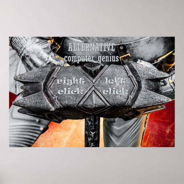 Poster Chevalier médiéval - Alternative Computer Genius (Devant)