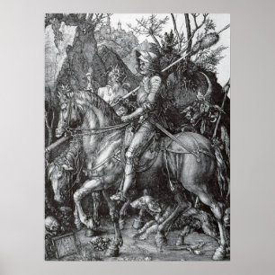 Poster Chevalier, mort et diable - Albrecht Durer
