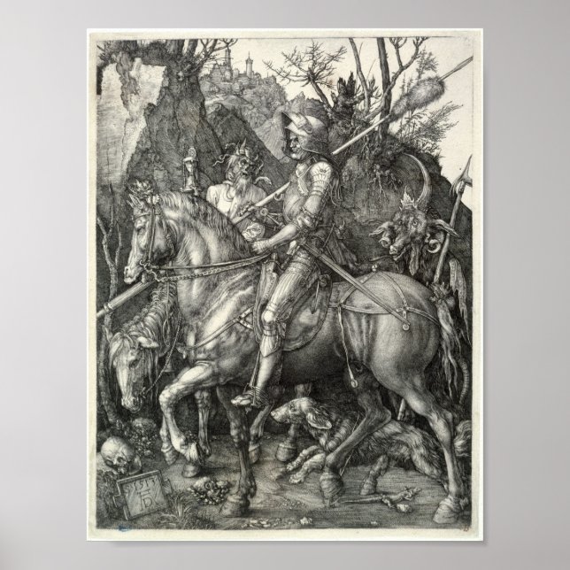 Poster Chevalier, mort et diable (Durer 1513) (Devant)