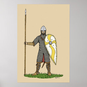 Poster Chevalier normand médiéval vers 1066