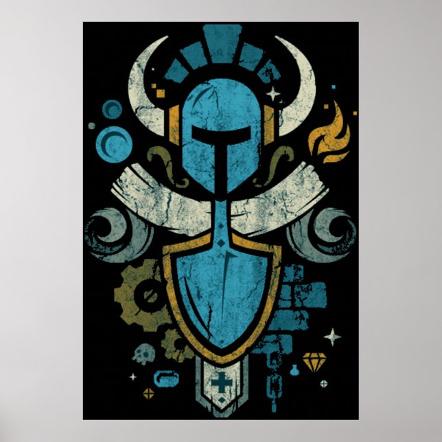 Poster Chevalier Shovely Emblem Crest (Devant)