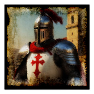 Poster Chevalier Templier Médiéval