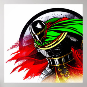 Poster Chevalier Vibrant T-Shirt Jetez Dessous de verre d