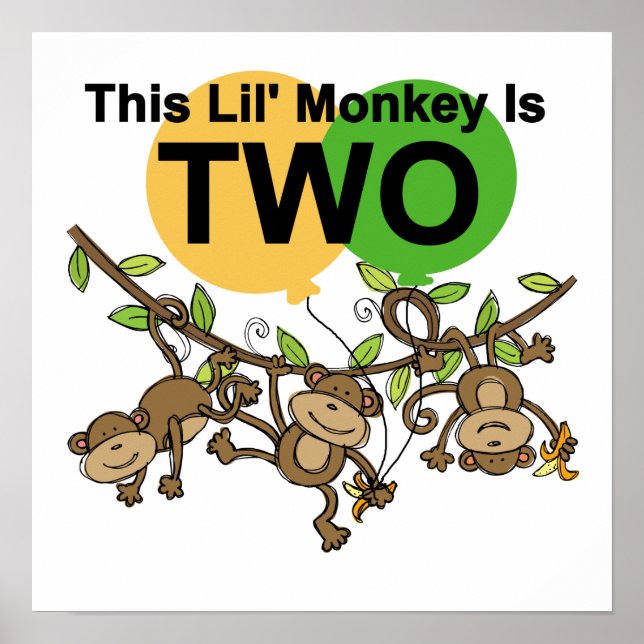 Poster Chevaliers et Dons de 2e anniversaire Swing Monkey (Devant)