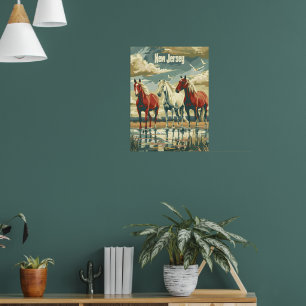 Poster Chevaux du New Jersey