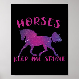 Poster Chevaux Gardez-Moi Stable Drôle Cheval