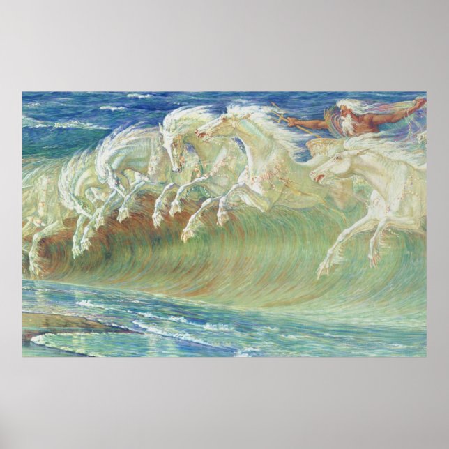 Poster Chevaux Neptune par Walter Crane (Devant)