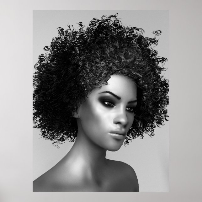 Poster Cheveux Afro (Devant)