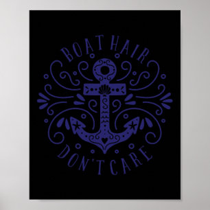 Poster Cheveux de bateau, on s'en fiche, ancre, navigatio