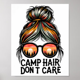 Poster Cheveux de camping, on ne s'en soucie pas, chignon