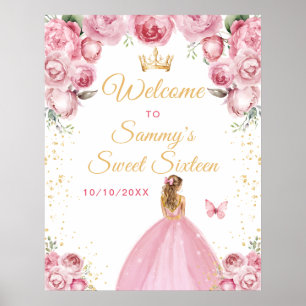 Poster Cheveux rose Blonde Princesse Sweet sixteen Bienve
