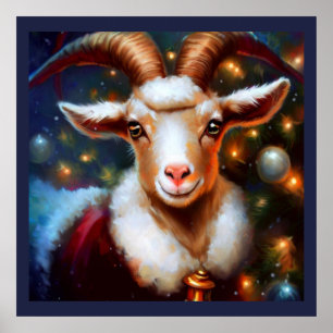 Poster Chèvre de Noël 4