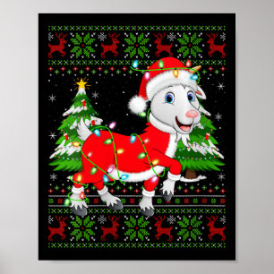 Poster Chèvre femme Chèvre Xmas Sweat Style Vilain Père N
