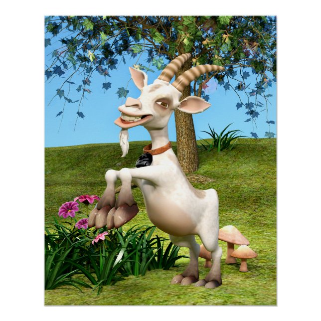 Poster Chèvre Joyeuse (Devant)