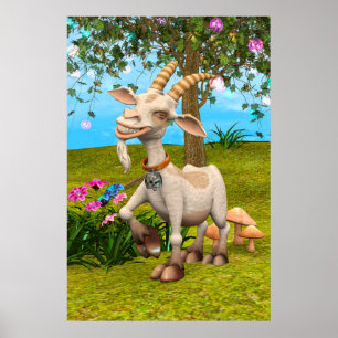 Poster Chèvre Joyeuse