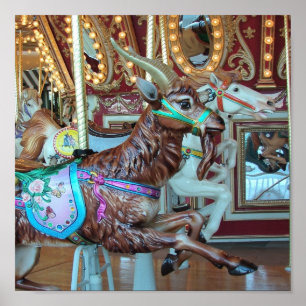 Poster Chèvre sur le Joyeux-Go-Round
