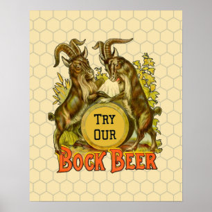 Poster Chèvres Bock Bière Publicité