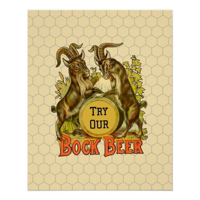 Poster Chèvres Bock Bière Publicité (Devant)