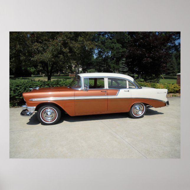 Poster Chevrolet Bel-Air 1956 Sedan 4 portes (Devant)