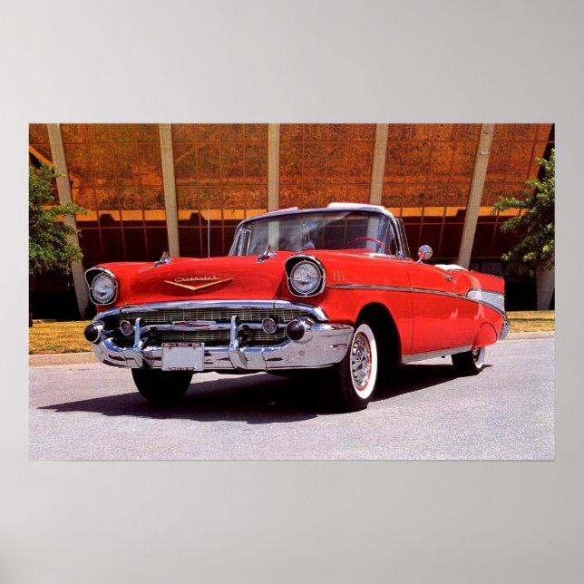 Poster Chevrolet Bel-Air Convertible 1957 (Devant)
