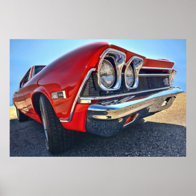 Poster Chevrolet Chevelle SS 396 1968 (Devant)