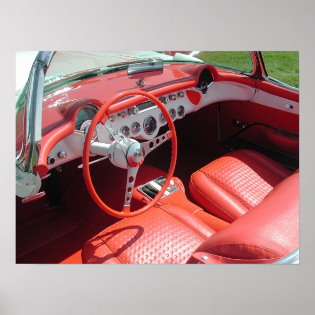 Poster Chevrolet Corvette 1957 (Devant)