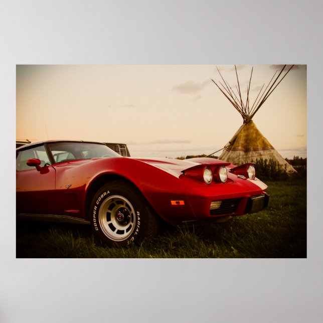 Poster Chevrolet Corvette 1978 (Devant)