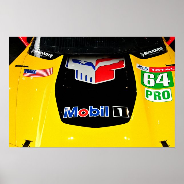 Poster Chevrolet Corvette C7.R Vue frontale (Devant)