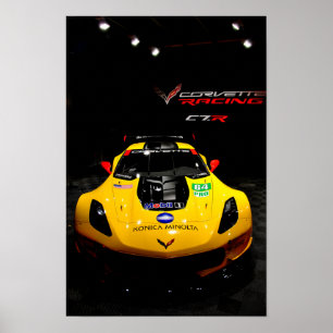 Poster Chevrolet Corvette C7.R Vue frontale