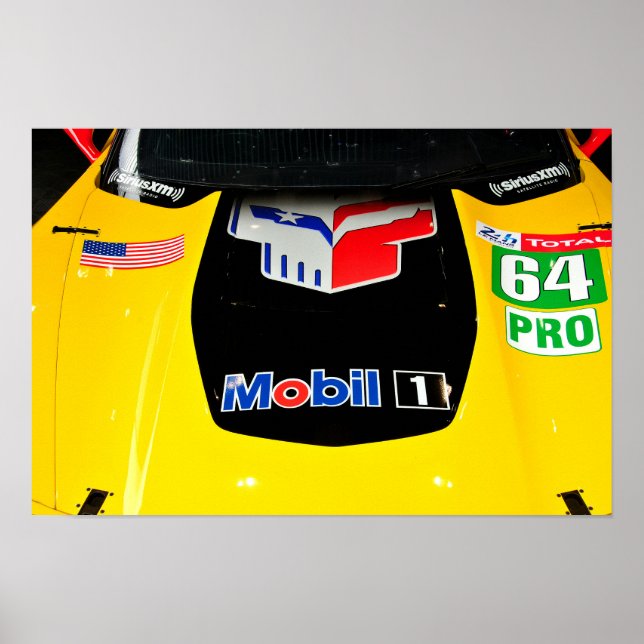 Poster Chevrolet Corvette C7.R Vue frontale (Devant)