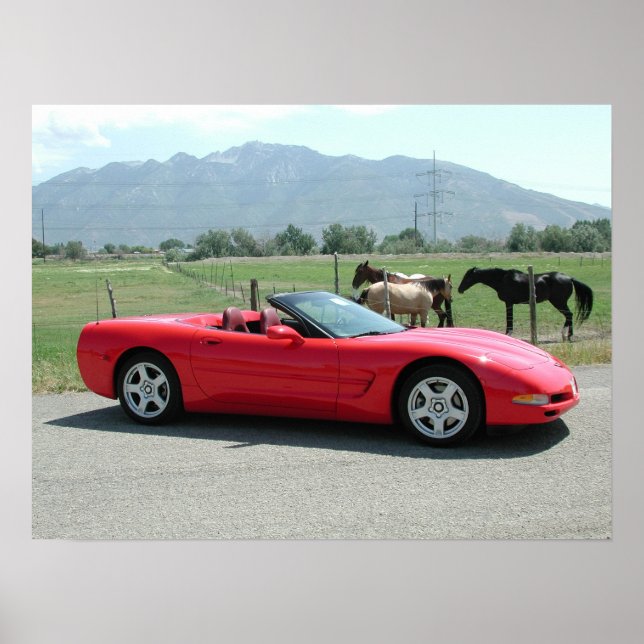 Poster Chevrolet Corvette Convertible C5 (Devant)