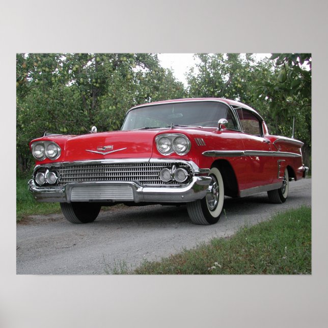 Poster Chevrolet Impala 1958 (Devant)