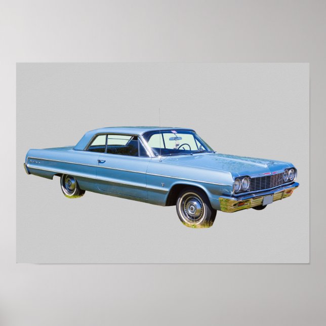 Poster Chevrolet Impala 1964 Antique Car (Devant)