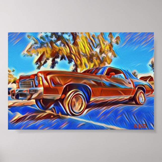 Poster Chevrolet Monte Carlo Moyenne des années 70 Art (Devant)